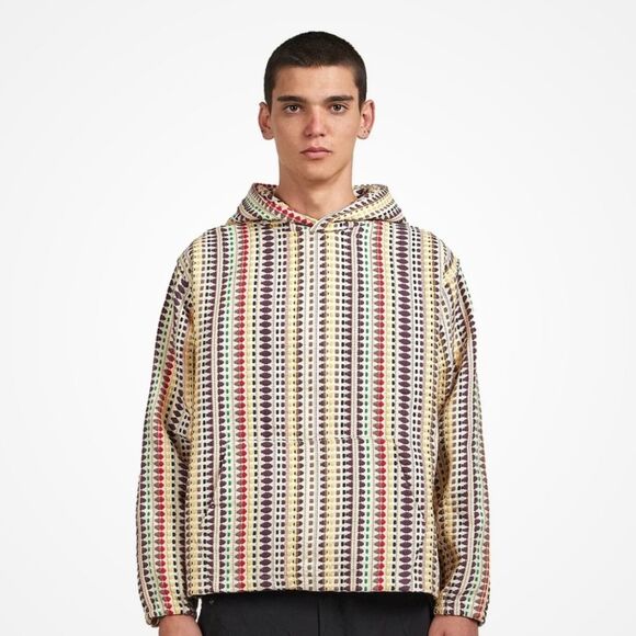 Pleasures Stitch Poncho Multicolor Striped Hoodie Size Small - Picture 1 of 16